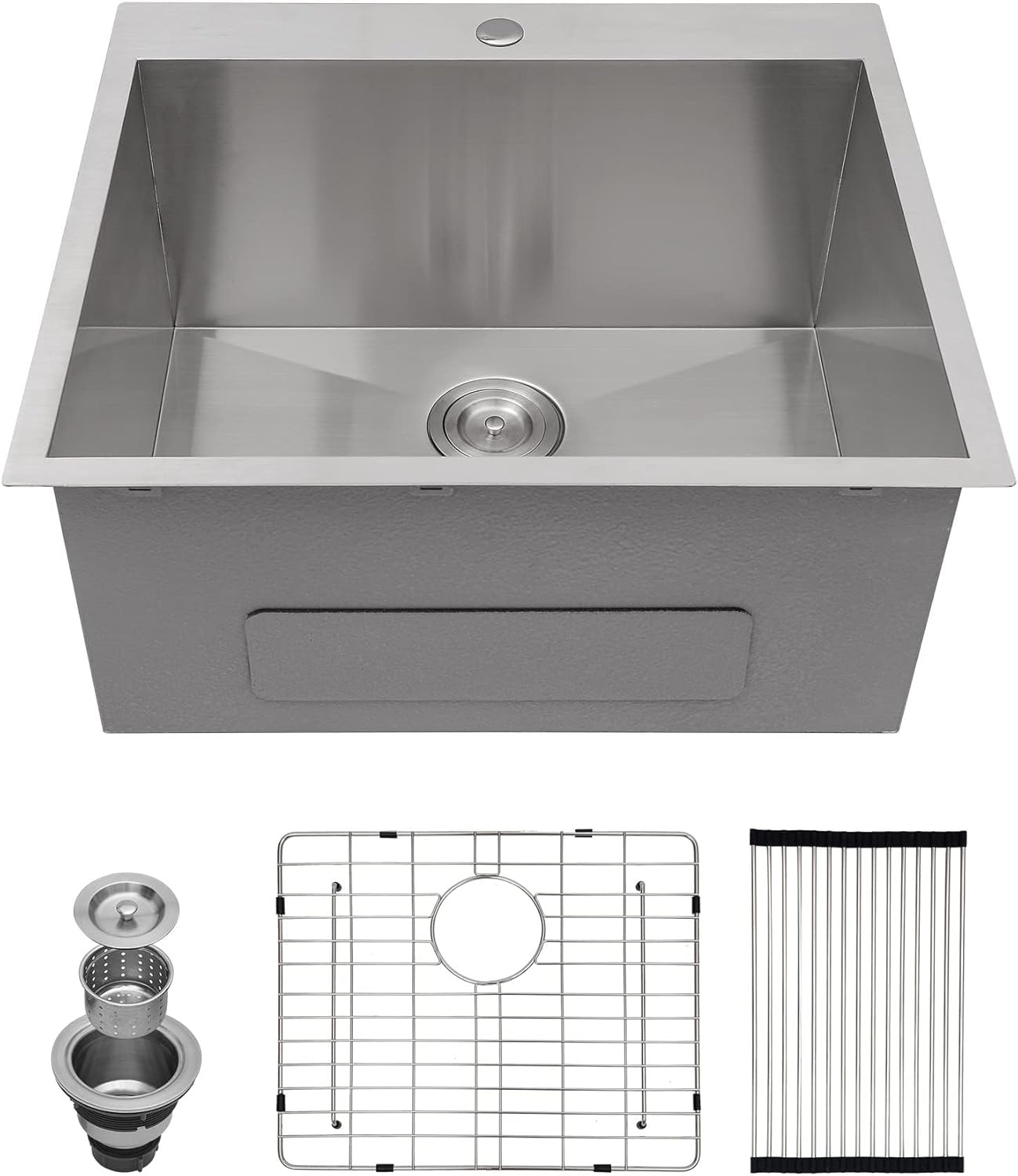 Kichae 25 Inch Laundry Sink - 25x22 Kitchen Sink Drop In Utility Sink 12