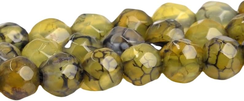 13 inch Strand of Natural gem Green Agate, 3-4mm Round Faceted Beads for DIY Jewelry Making. | Beads_04000