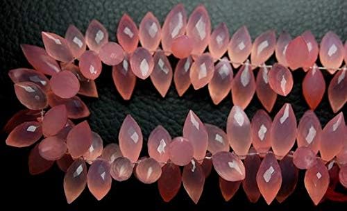 15 Pcs, Super Finest, Super Rare Shape,Rose Chalceny Faceted Dew Drops Briolettes 13-15mm Large Size Code-HIGH-63460