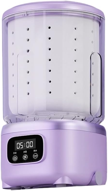 Portable Washing Machine, Underwear Washer with Ultrasonic Technology, Small Laundry Machine, Compact Design, for Bra, Socks, Small Clothes, for Home, Travel, Outdoor Activities (Purple)
