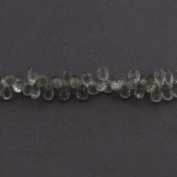 8 inch Strand of Natural Amethyst 12x6-13x7mm Drop Faceted briolette Beads for DIY Jewelry Making. |BRIO_00119