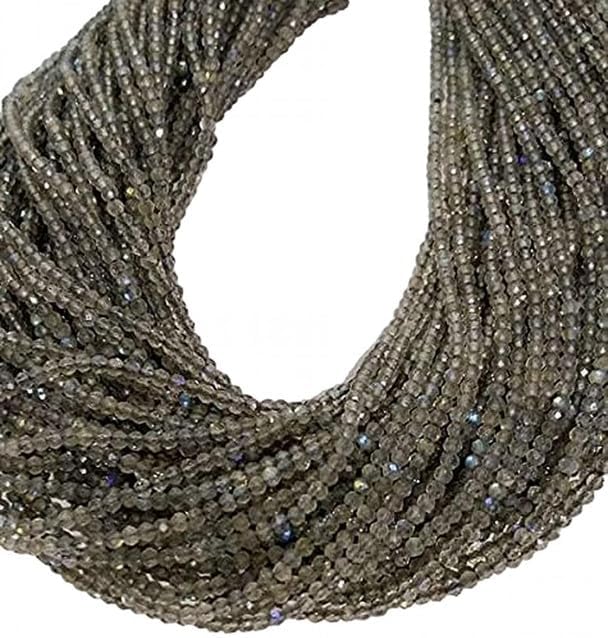 Natural Labradorite Faceted Beads, Labradorite, 2 mm 13