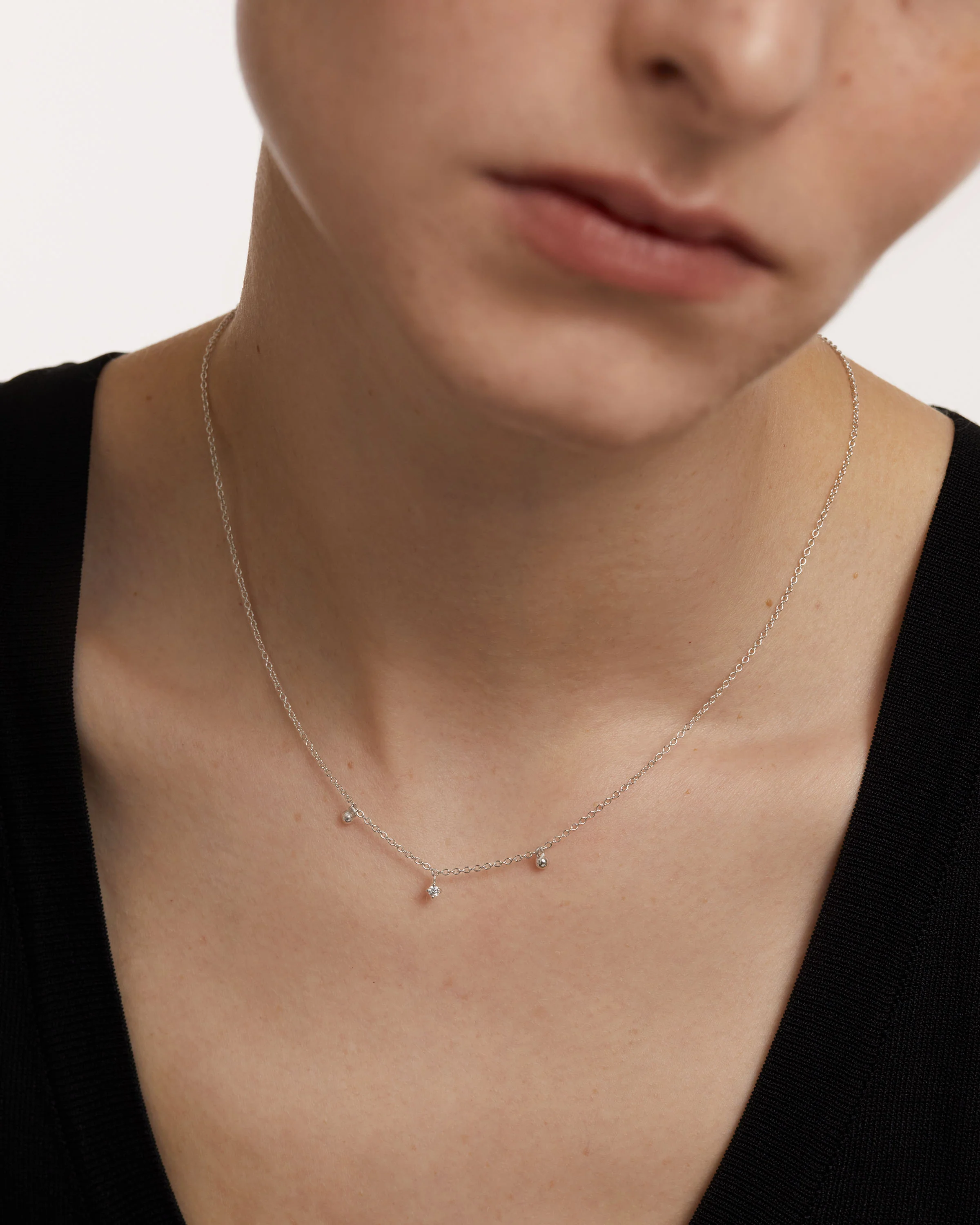 Love Triangle Silver Necklace