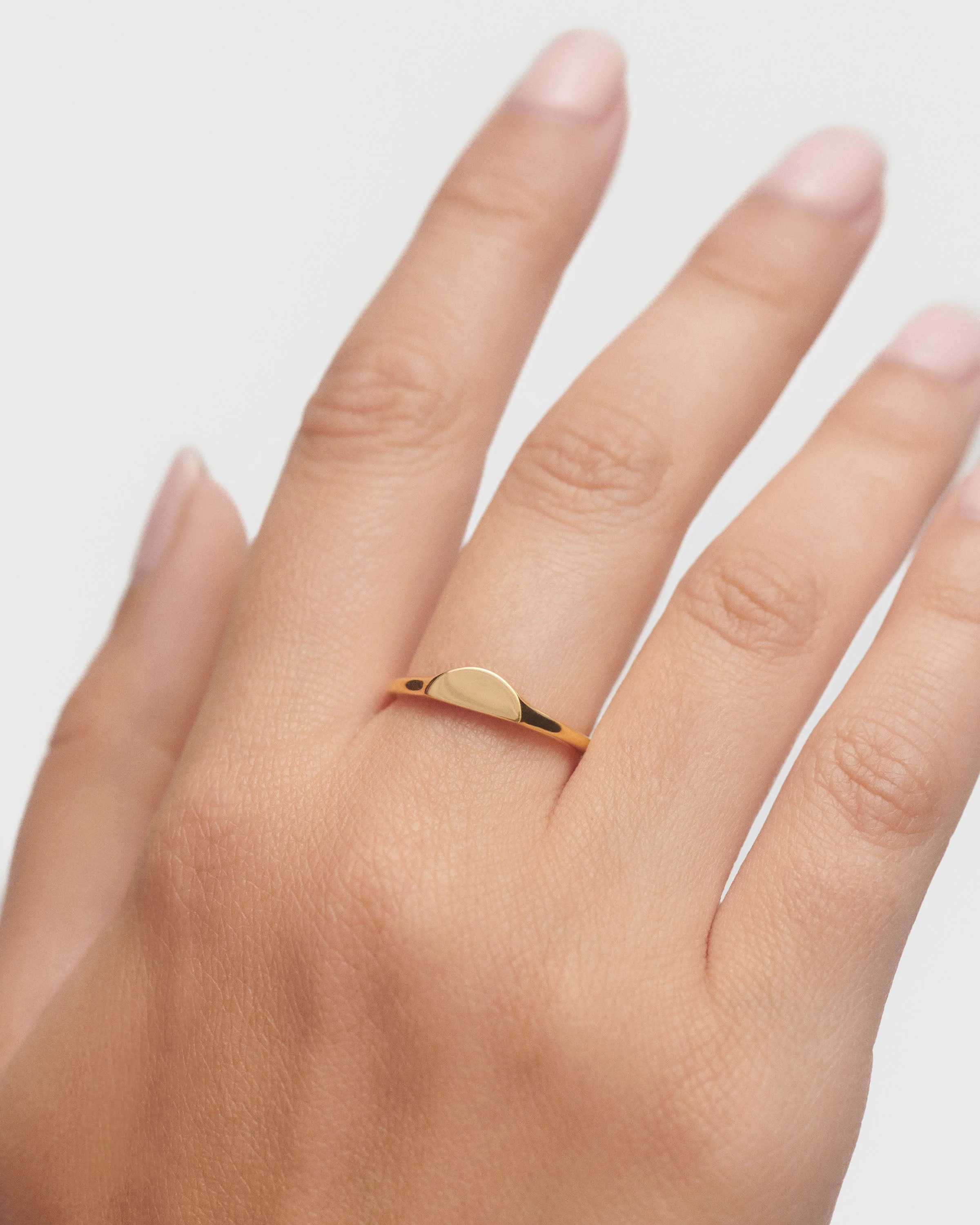 Half Circle mini stamp ring
