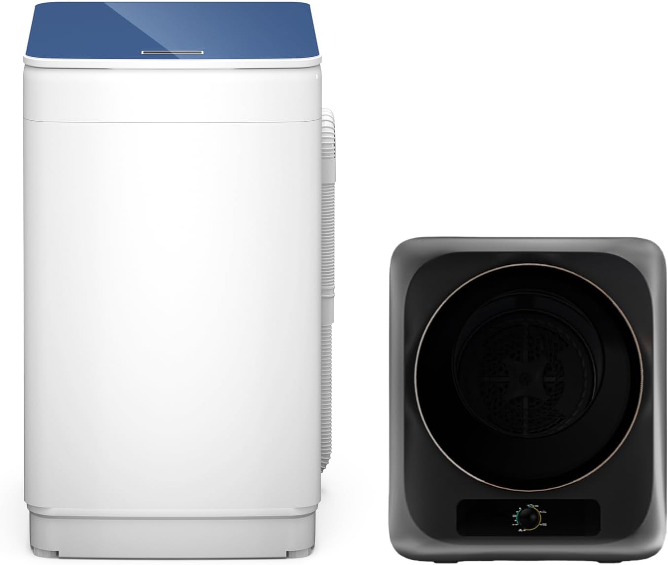 Zynkez 18Lbs Washer and 10Lbs Dryer Combo, Full Automatic Portable Laundry Set with 7 Wash Programs, 5 Dry Modes, Stainless Steel Tub, Compact for Apartments, Dorms, RVs