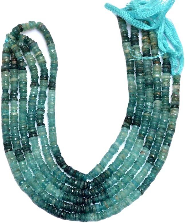 13 inch Strand of Natural gem Grandidierite, 5-6mm tyre rondelle Faceted Beads for DIY Jewelry Making. | Beads_03836