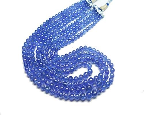 LOVEKUSH LKBEADS Natural Tanzanite Roundel Smooth(Balls Shape) / 16 inch Strand 5-7 mm Code-HIGH-60814