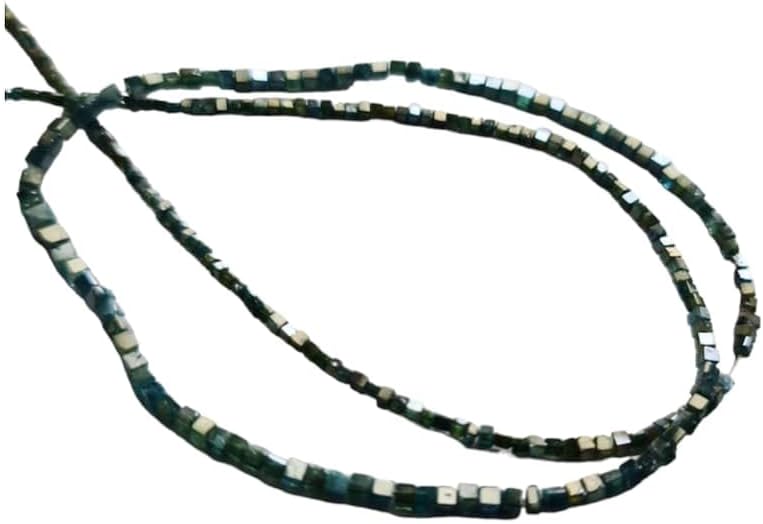 Blue Rough Diamond Box Beads, 1.80-2.5 mm Sparkling Faceted Blue Diamond Cubes Box Beads For Jewelry (4 IN to 16 IN) - APKJ8