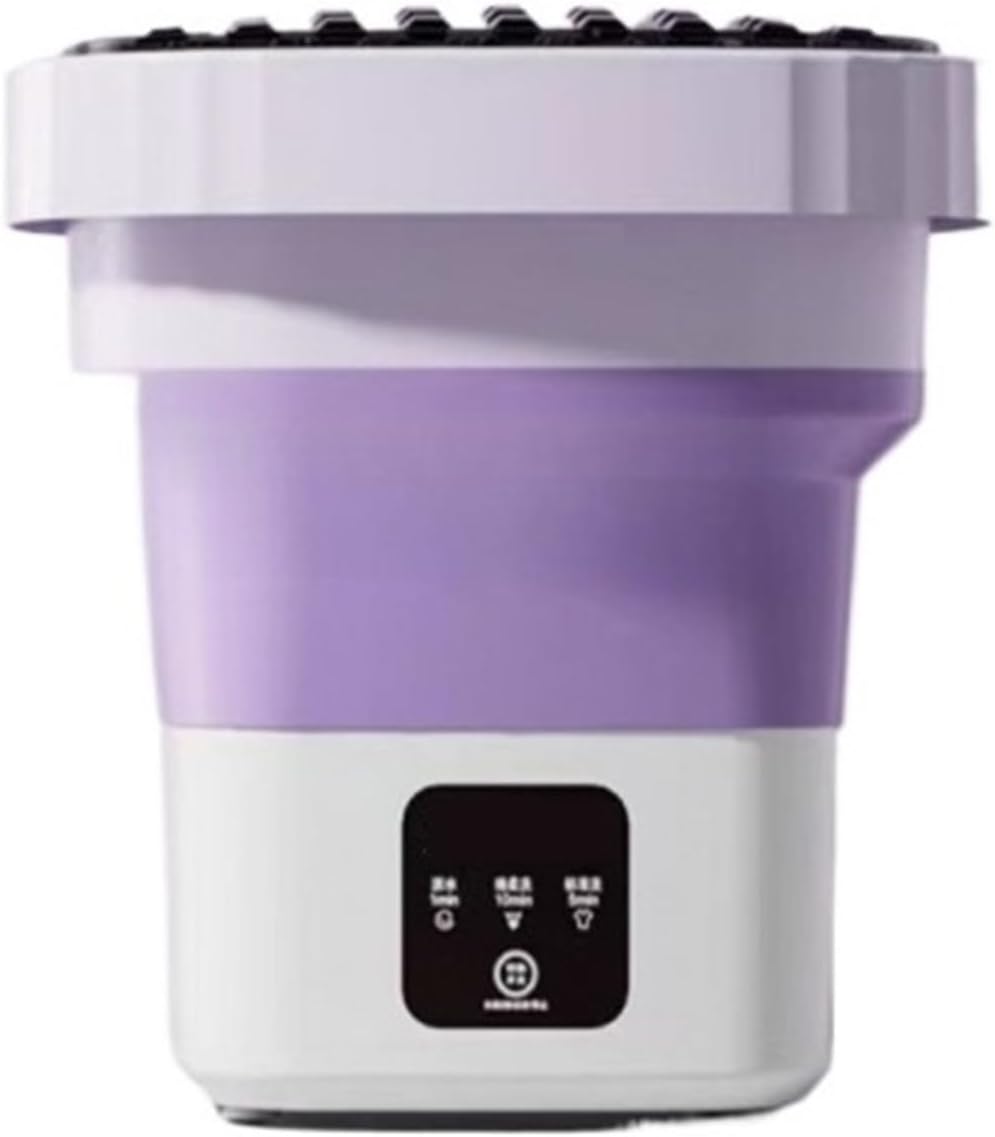 Compact 8L Washing Machine Forstudents Clothes Portable Efficient,for Travel,Camping, RV & Dorms(Purple)
