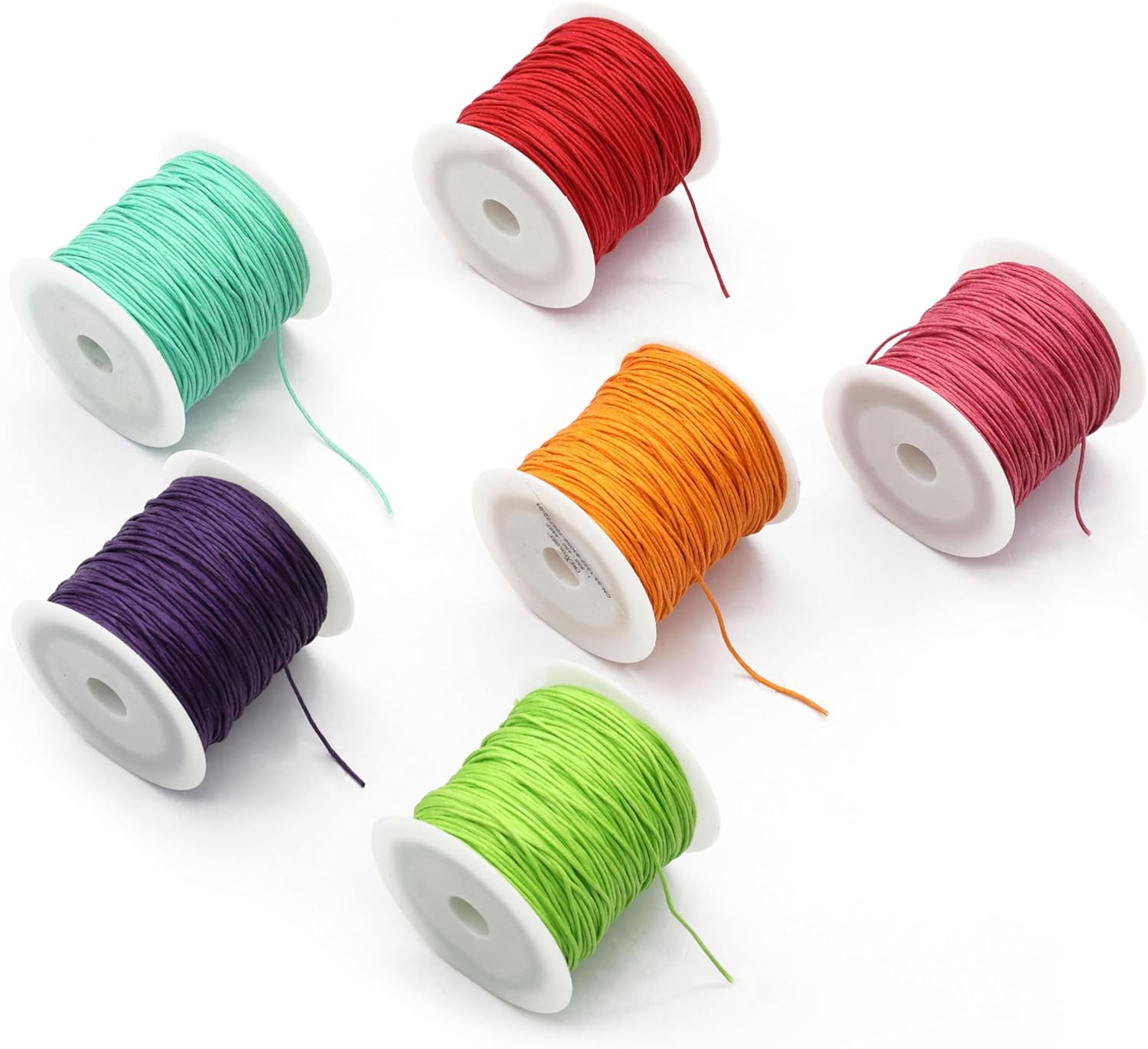 Creatology 1mm Brights Waxed Cording – Assorted Color Polyester Craft Cord for Beading, Jewelry & DIY Projects, 12 Pack