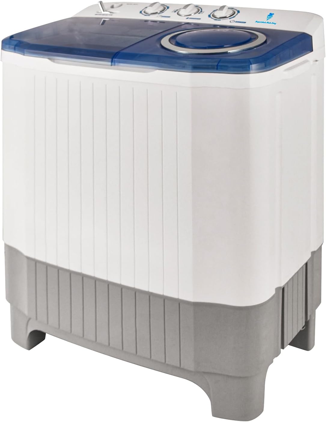 XPB60-9SVA-D Portable Washing Machine 20lbs Twin Tub Washer(13lbs) & Spinner(7lbs), Compact Laundry for RV, Apartments and Dorms White