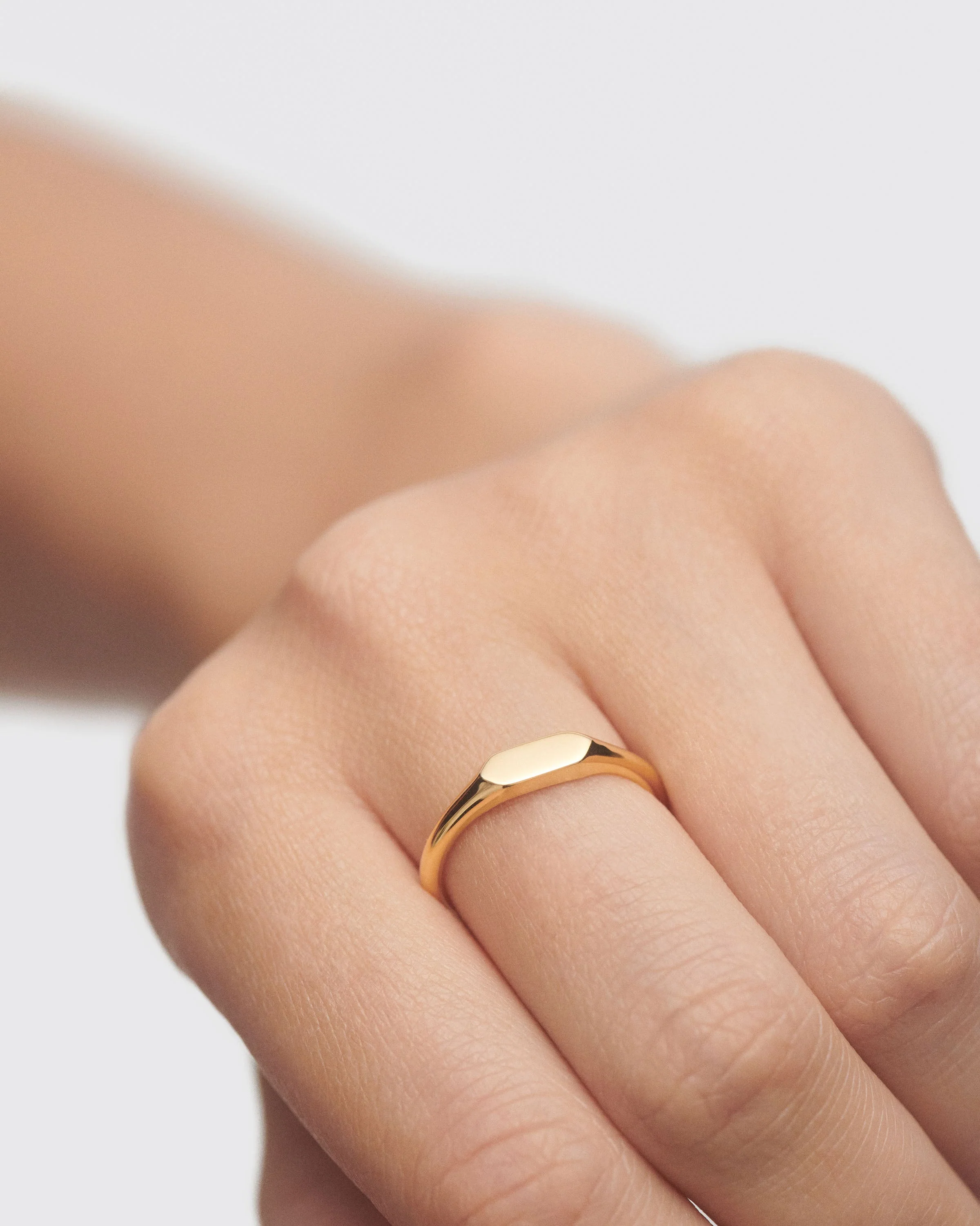 Hexagon mini stamp ring