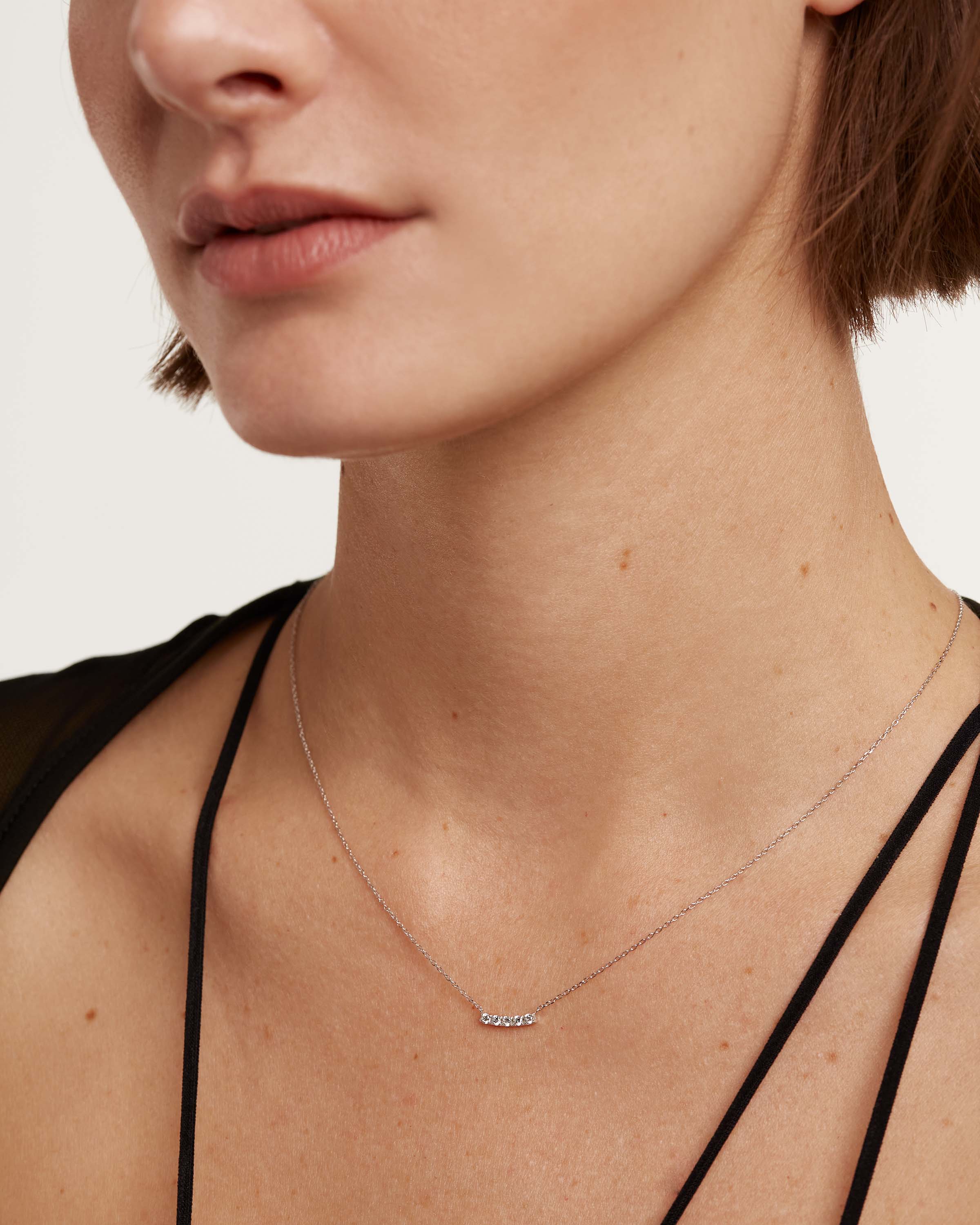 Diamonds and White Gold Eternity Necklace