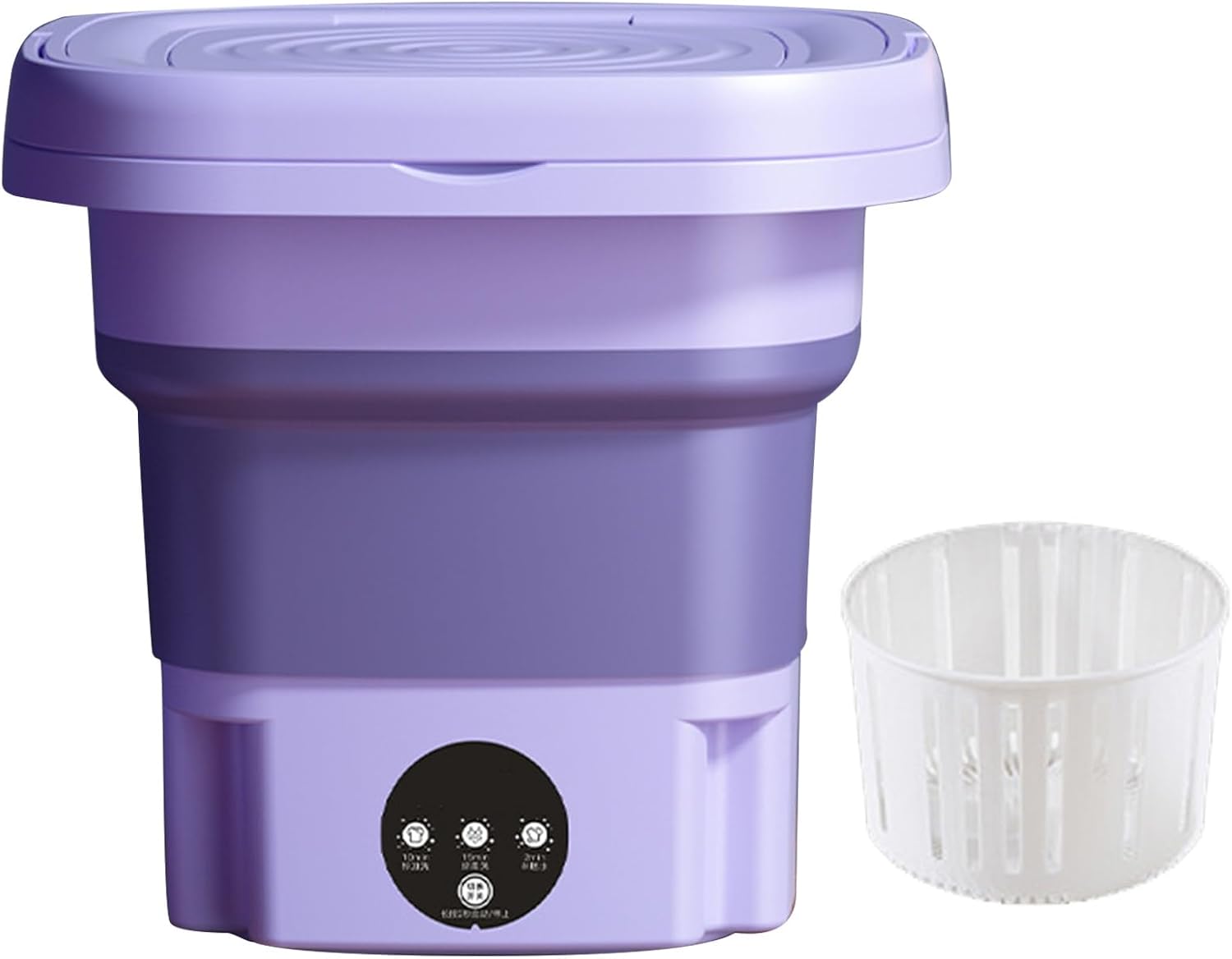 Portable Washing Machine, 8l Mini Folding Washing Machine, Small Portable Washer Machine for Apartments, Dorm, Camping, Rv, Travel Laundry (Color : Purple)