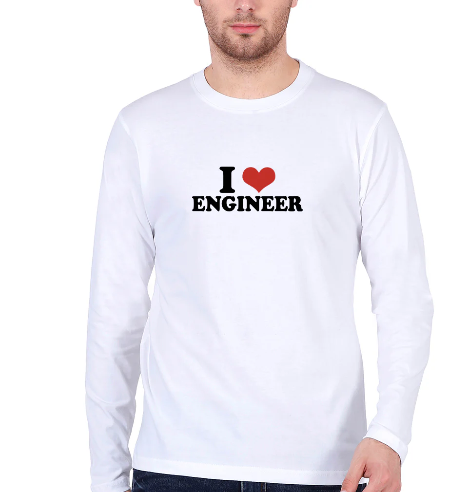 I LOVE ENGINEER Full Sleeves T-Shirt for Men