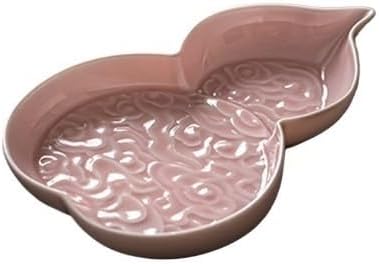 Tray Decor Ceramic Tea Tray Red Cake Tray Light Luxury Home Fruit Tray Chinese Style Pot Holder Dry Brewing Table Food Tray(B)