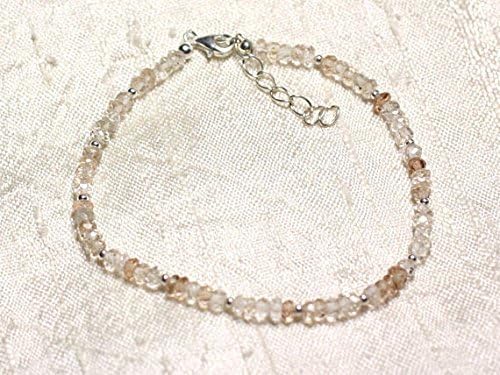 925 sterling Silver Dainty Slave Loose Silver Helling 3x2mm Stracking Multi Topaz Imperial Bracelet Rondelle, Faceted 7