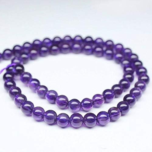 1 Strand African Amethyst Round Ball Smooth 14'' Long Strand Gemstone Beads, Jewelry Supplies for Jewelry Making, Bulk Beads, for Meditation Jewellery Gemstone 5.5mm