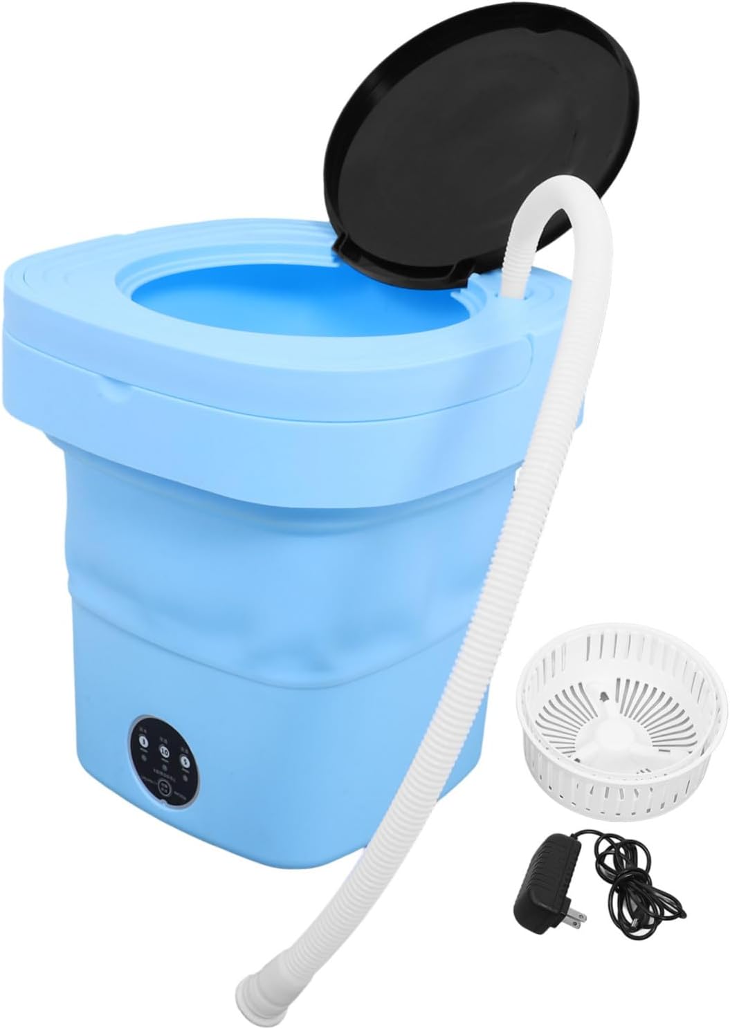 Portable Mini Washer Capacity Foldable Washing Machine for Home Dormitory with Spin-dry Function Compact Lightweight Design US Plug