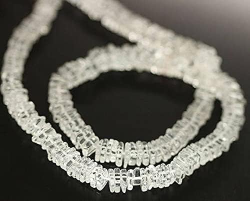 5 Strands White Quartz Crystal Smooth Square Heishi Cube Gemstone Loose Beads 16