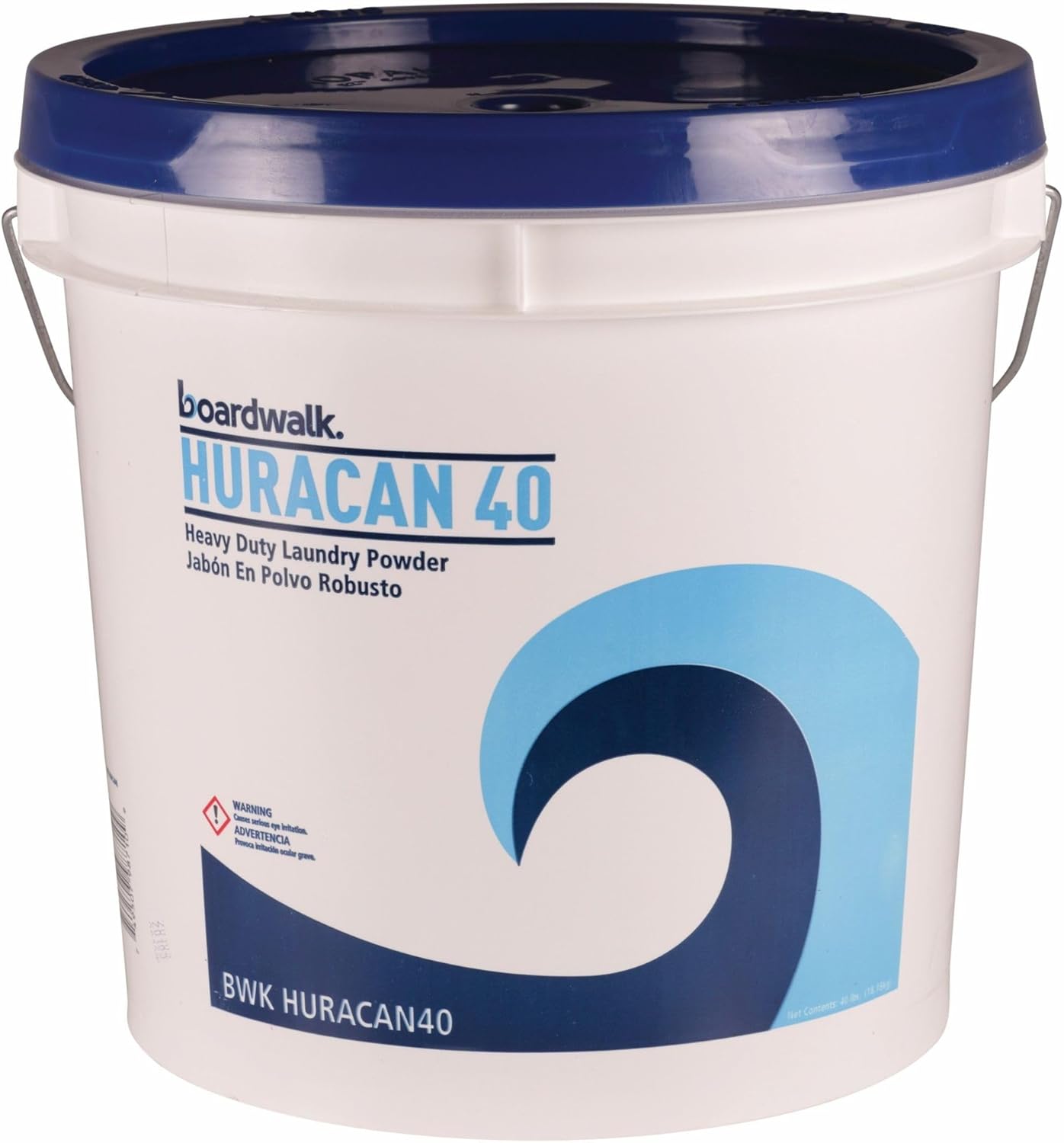 Boardwalk BWKHURACAN40 Low Suds Industrial Powder Laundry Detergent, Fresh Lemon Scent, 40lb Pail