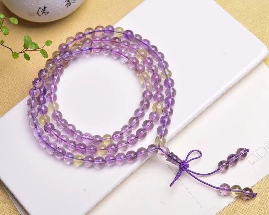 NOVAGEM 1 Pcs 108 Beads 6Mm Natural Lavender Amethyst Crystal Healing Stretch Bracelet K3780