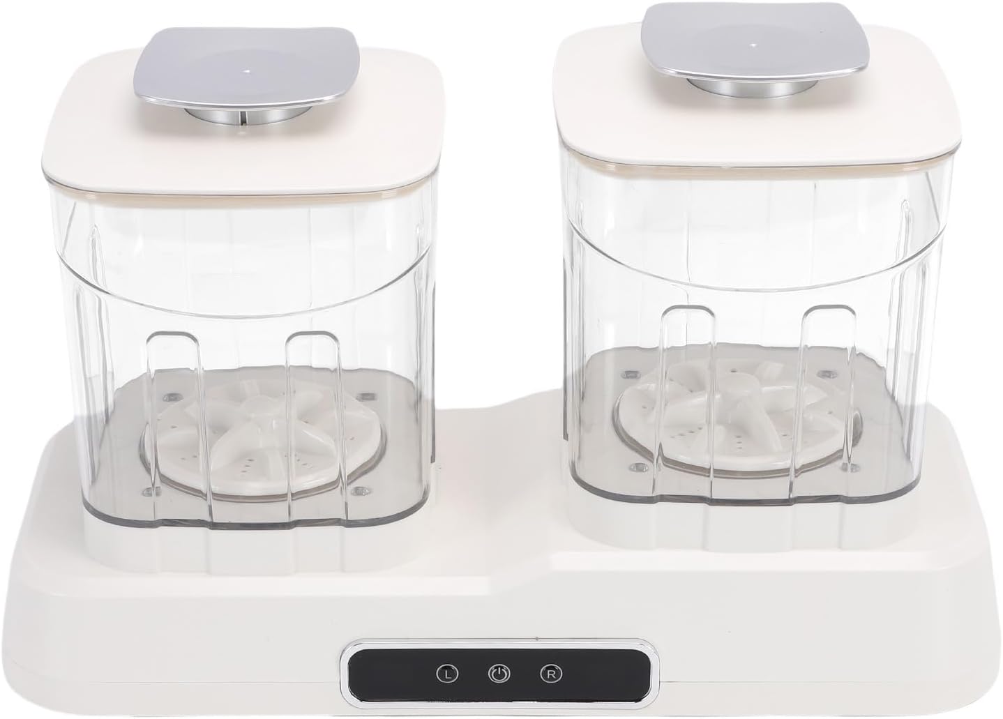 Asixxsix Underwear Washer, 2000mAh Rechargeable Dual Chamber Quiet, Portable Mini Washing Machine, Cordless Washing Machine for Bra Underwear Socks, for Apartments Travel Camping