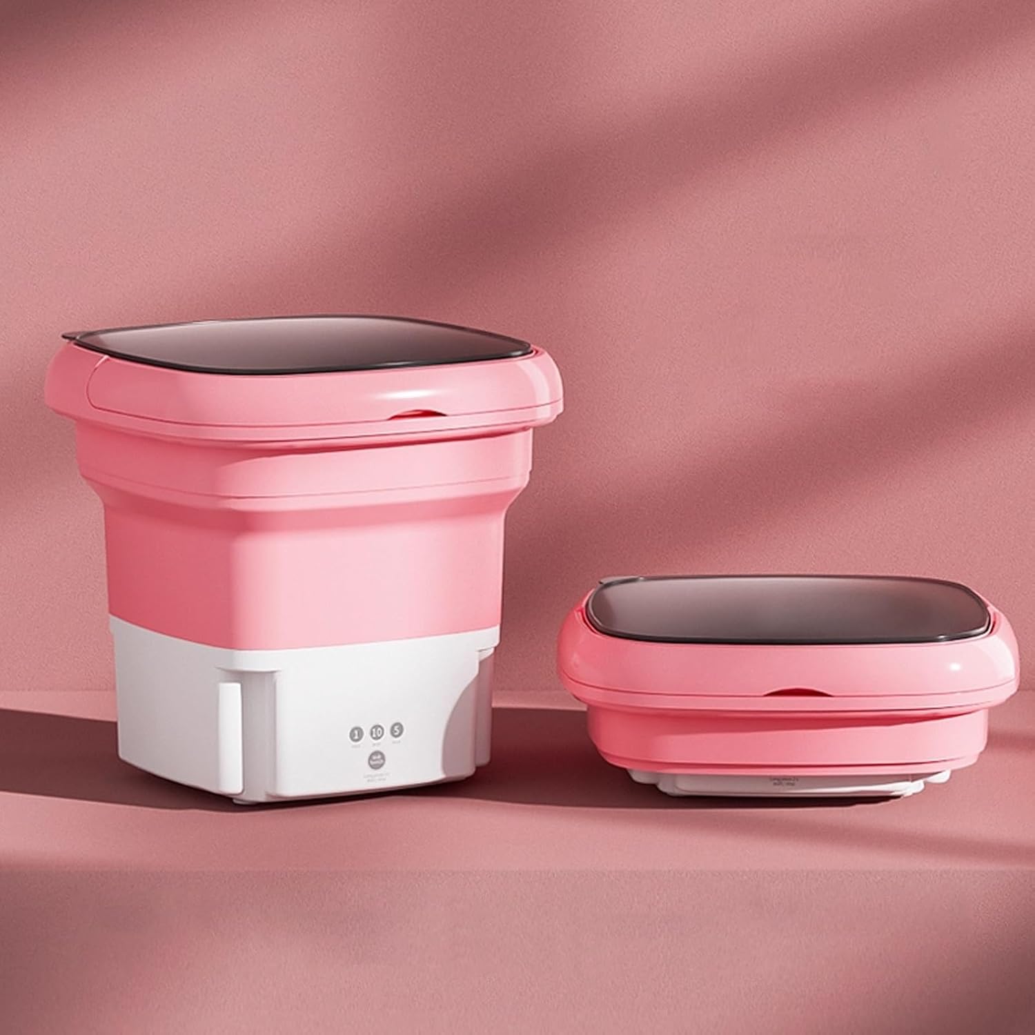 Bucket Washing Machine Underwear Washing Machine 2.8 L Large Capacity 36 w Powerful Motor 3 Cleaning Modes Suitable for Small Clothes(Pinks)