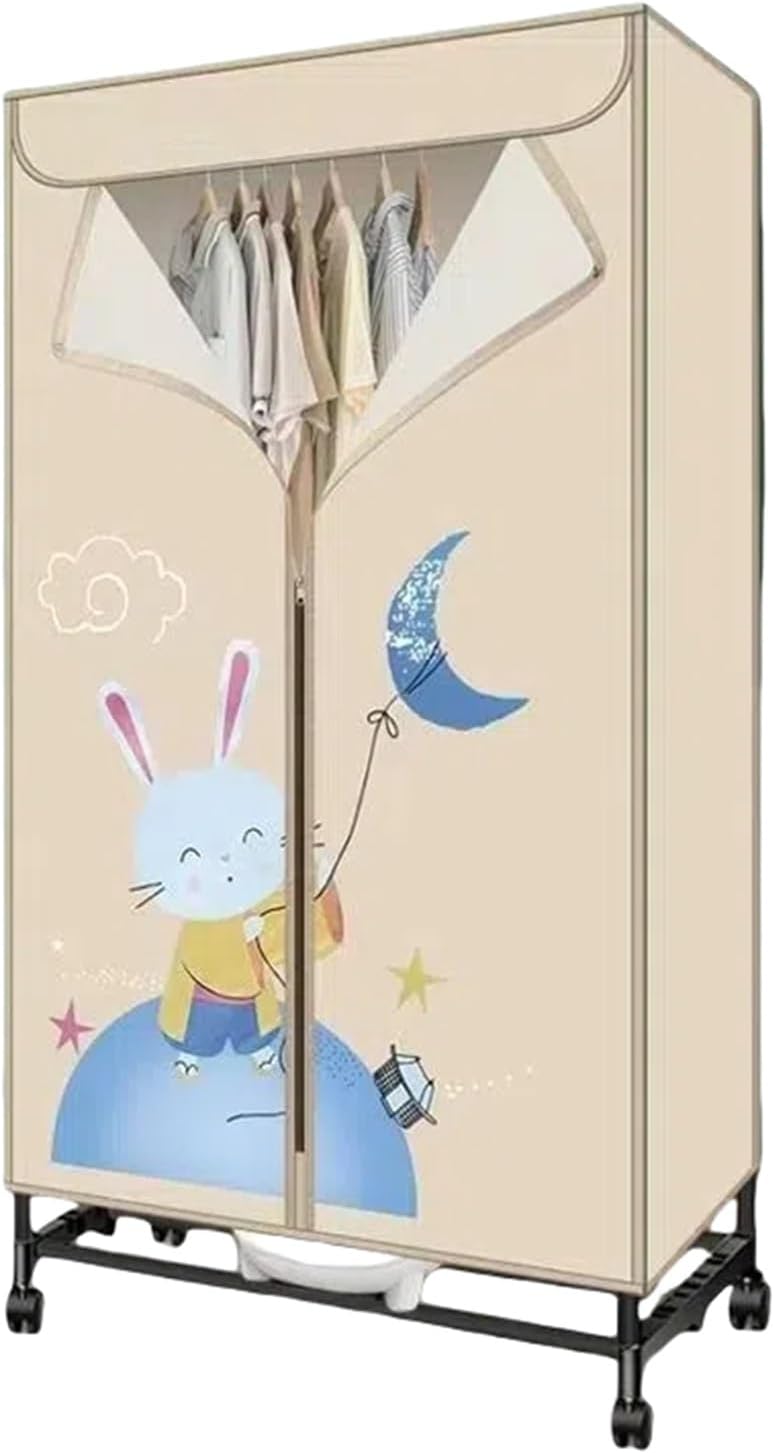 Foldable Clothes Dryer,Portable Clothes Dryer,1500W Household Small Energy Saving Quick Drying Clothes Drying Cabinet,Air Dryer Drying Clothes Foldable,Suitable for Laundry Room and Apartment(Beige)