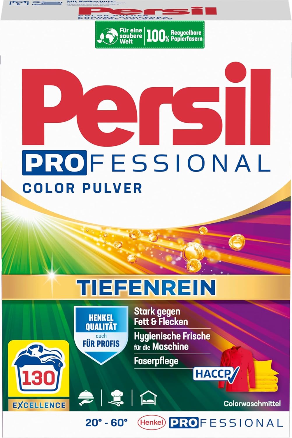 Persil Professional Color Detergent Powder (130 Loads | 17.2 lbs | 7.8 kg) - Laundry Detergent for Color - Deep Clean Laundry and Freshness for the Machine