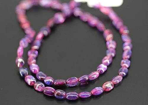 1 strand mystic coated kyanite oval smooth 4'' long strand gemstone beads, jewelry supplies for jewelry making, bulk beads, for meditation jewellery gemstone 7mm to 6mm