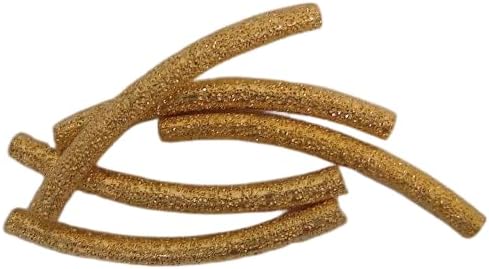 18K Gold Filled EP Tube 3x35mm Gold Filled Stardust Curve tube, GF1542