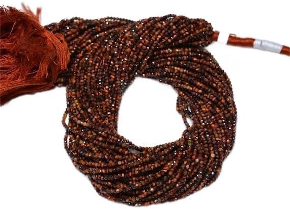 BEADS GEMSTONE 10 Strands, Red Tiger's Eye Beads, Faceted Rondelle Beads, Tiger's Eye Cut Beads, Gemstone for jewelry, 2.20mm 12.5 Inches Code-HIGH-24085