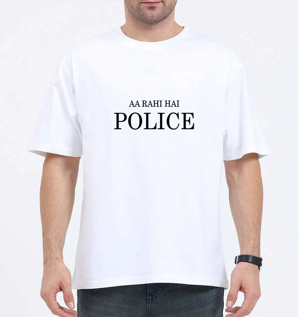 AA Rahi Hai Police Oversized T-Shirt for Men