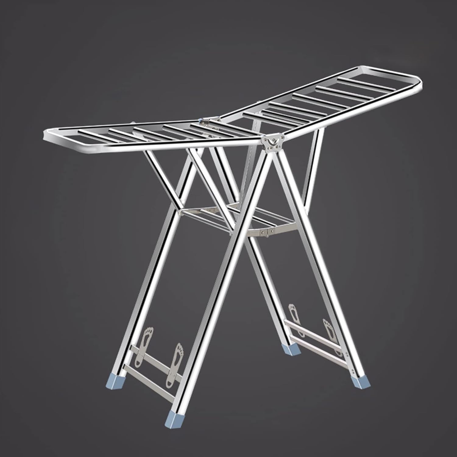 Energy Efficient Heated Clothes Dryer - 1.5m Folding Electric Airer for Bathroom & Laundry Room, Quick Drying Clothes Rack, Space-Saving Heated Drying Solution