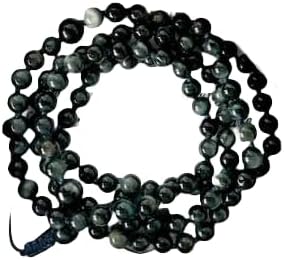 Natural BLUE Tiger Eye 8mm 108 Mala Beads, Spiritual, Meditation Beads, Reiki, Japa Mala, Buddhist Prayer Beads, Yoga Bracelet, healing beads LKMALA-RRGU-3389