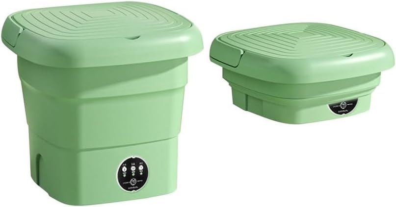 Folding Washing Machine, Mini Washing Machine, Mini Portable Underwear Washing Machine, Suitable For Underwear, Bras, Socks, Baby Clothes, Towels Or Small Items. ( Color : Green--upgraded version )