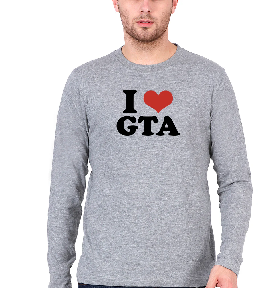 I LOVE GTA Full Sleeves T-Shirt for Men