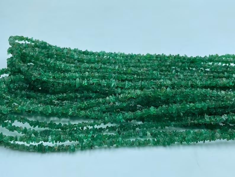 AAA+ Natural Zambian Emerald Rough Uncut Beads 3-3.5 mm Raw Beads Emerald Beads Uncut Emerald Chips Beads Emerald Rough Beads