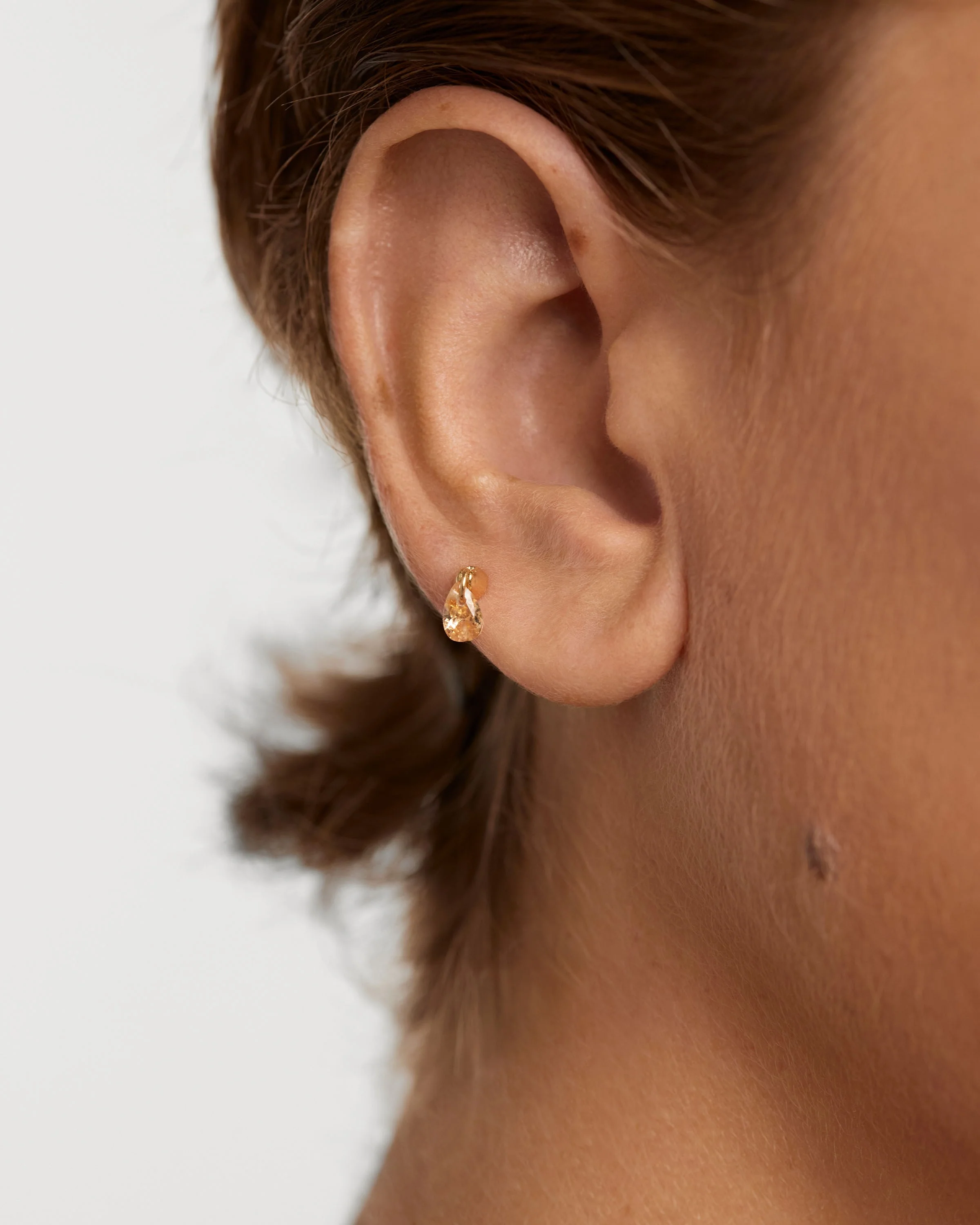 Peach Lily single earring