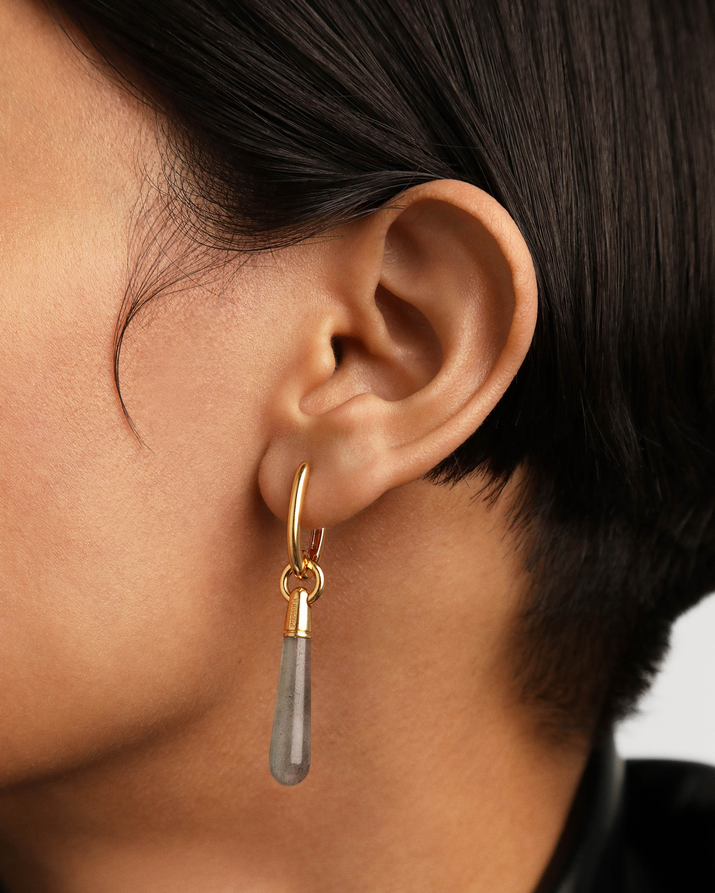 Labradorite Large Jupiter Single Hoop