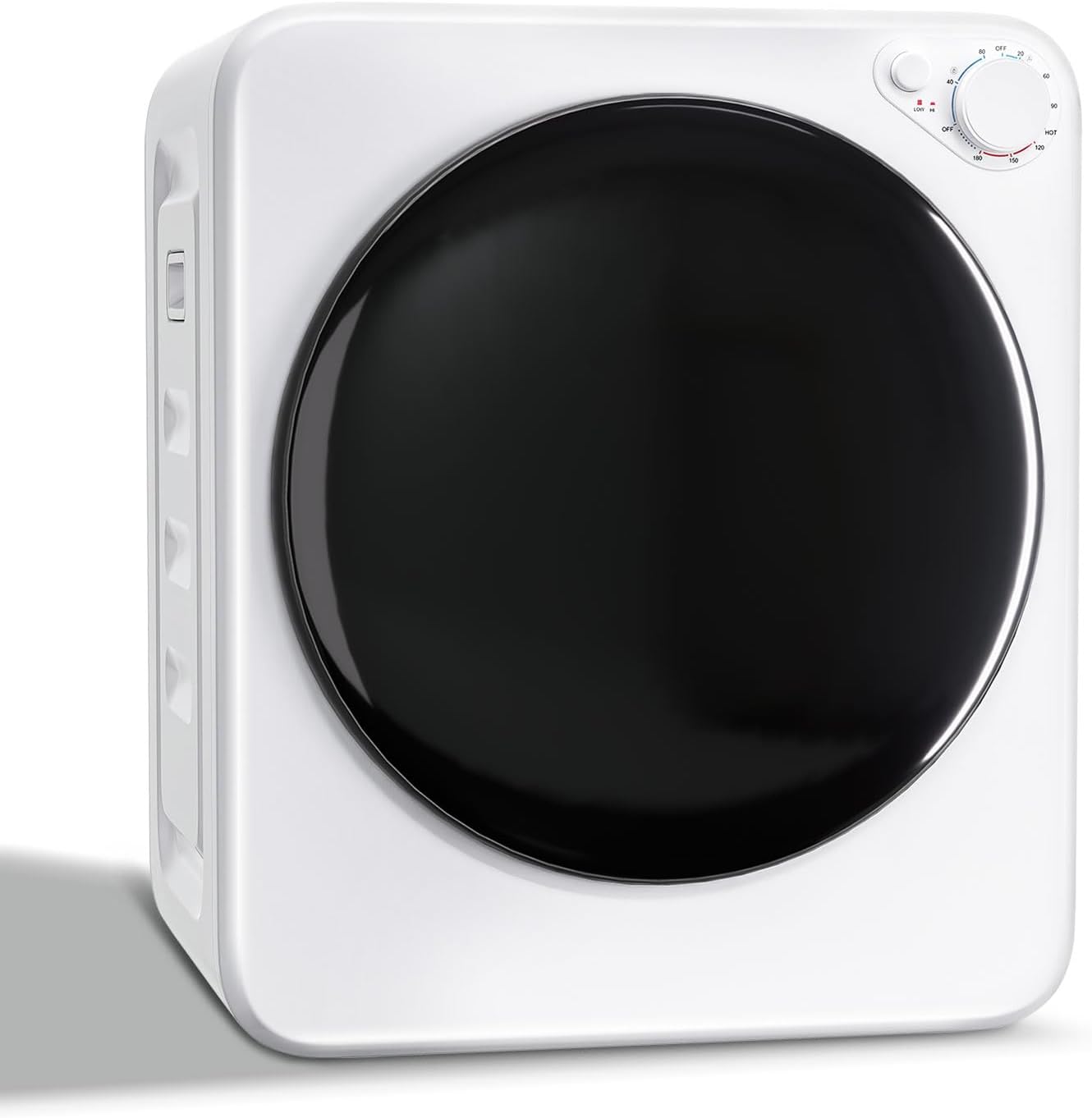 120V Portable Clothes Dryer, 800W Compact Laundry Dryer, Easy Control, 1.6 Cu.Ft Front Load Stainless Steel Electric Dryers Machine with Simple Control Knob for Apartment, RV, Dorm