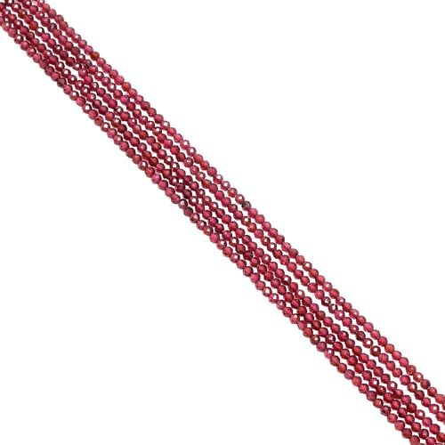 2.5 mm Natural Rhodolite Garnet Faceted Round Rondelle Beads 33 cm 5 Strand CHIK-STRD-85722