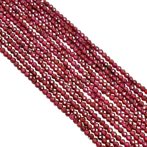 Natural Rhodolite Gemstone Round Faceted Beads 3X3 mm 10 Strand 13