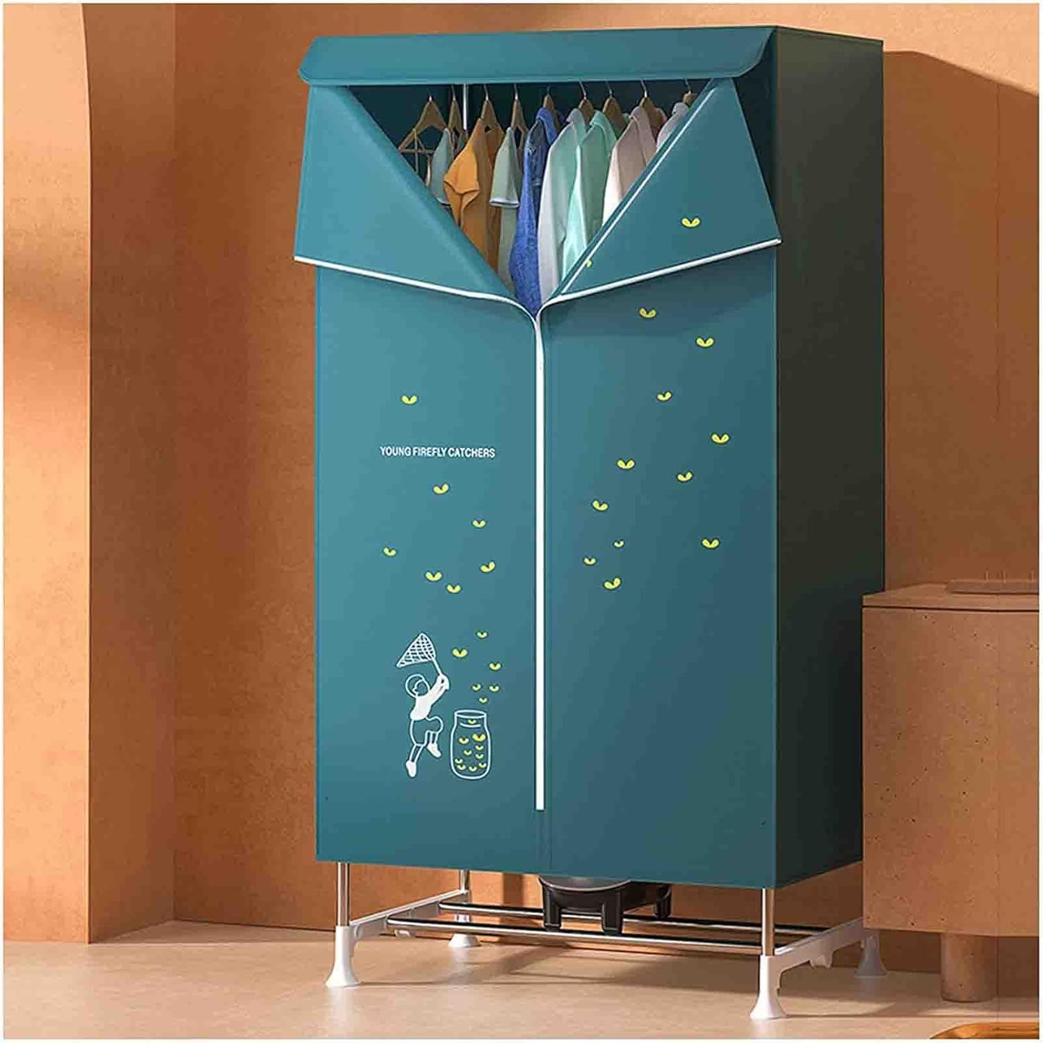 Electric Clothes Dryer, 1500W Electric Heated Clothes Airer Dryer Rack Stainless Steel Home Portable Laundry Dryer Machine Free Standing Electric Clothes Drying Rack, Overheating Protection The New