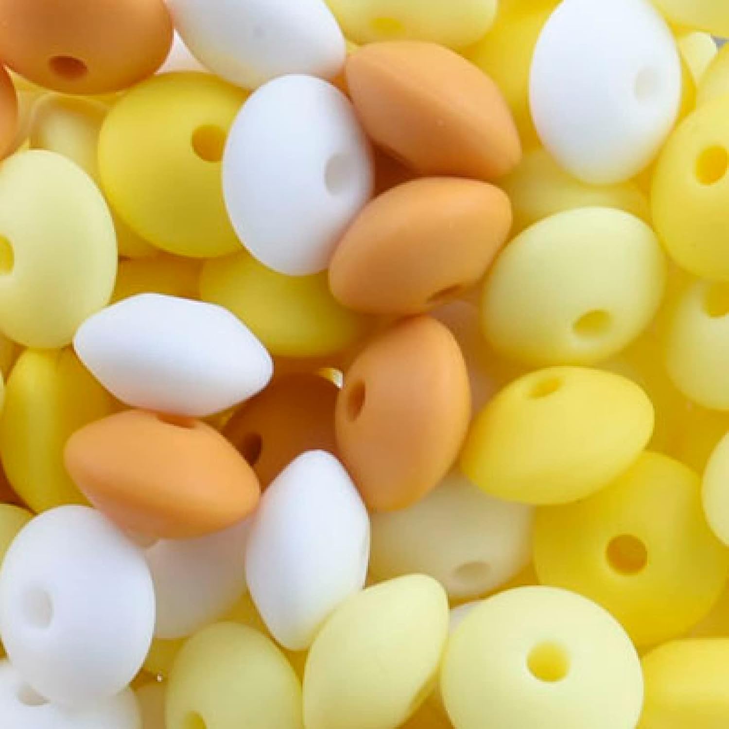 200 Pieces Silicone Beads 12mm, Colorful Round Lentil Abacus Silicone Beads, Loose Large Hole Silicone Spacer Rubber Beads for Jewelry Making DIY Necklaces Bracelets Crafts (Type 14)