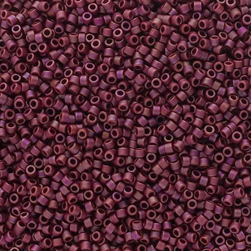 Miyuki Delica 11/0 - Frosted Glazed Rainbow Pink Rosewood Matte AB DB2308-250gms Bag of Japanese Glass Beads Bulk Bag of Japanese Glass Beads