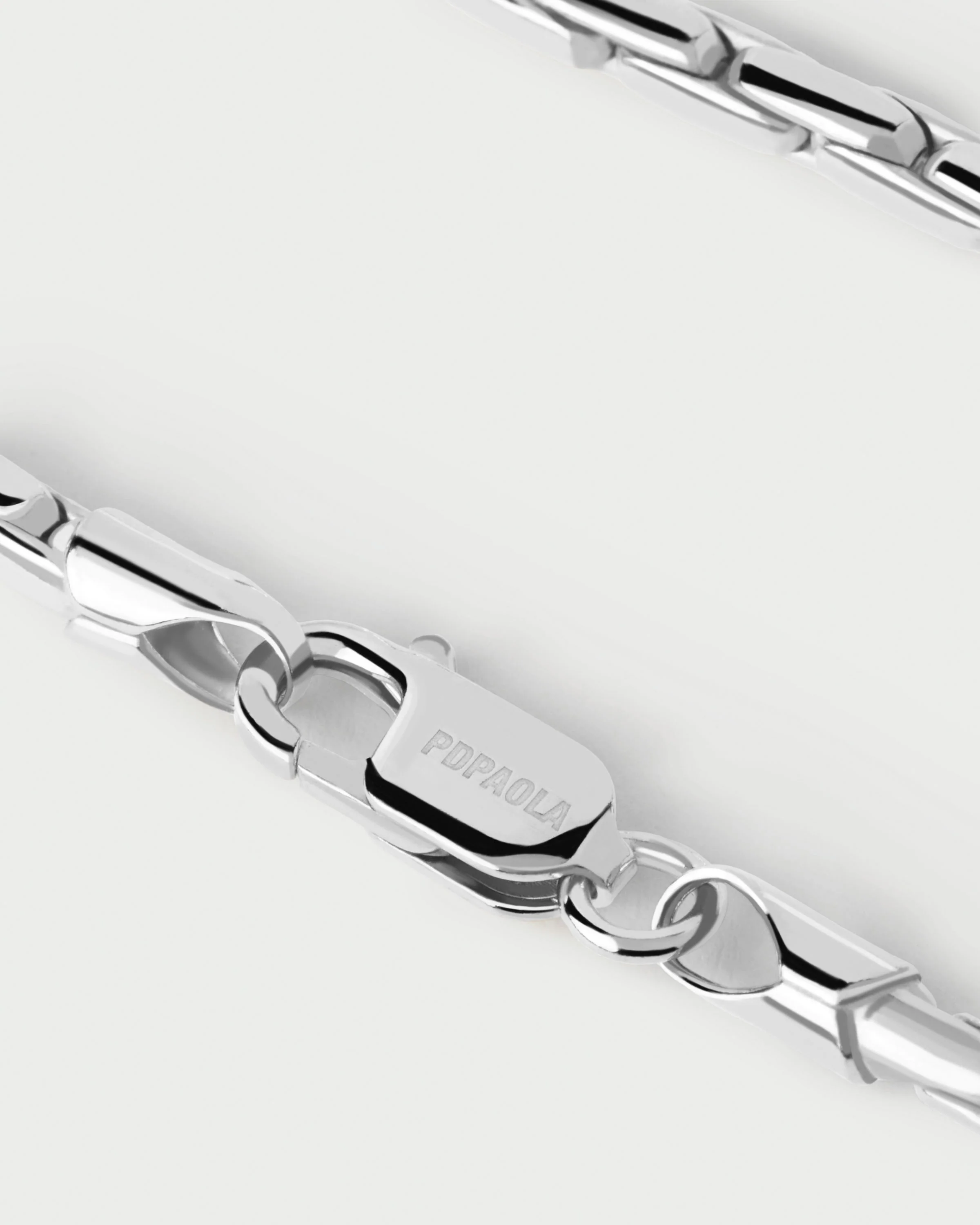 Large Boston Silver Chain Bracelet