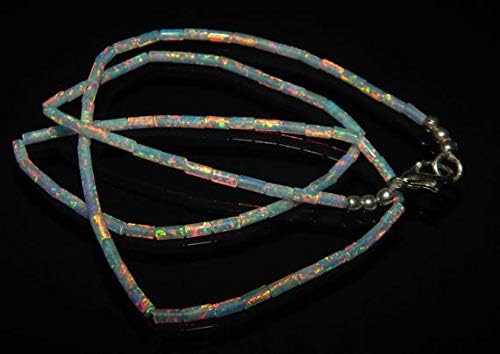 Natural Ethiopian Opal Tube Beads Strand AAA+ Quality Size 2-4 mm Loose Semiprecious Gemstone Beads 17'' Code-HIGH-46902