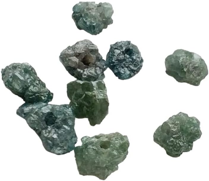 5-6mm Large Hole Bead, Blue Rough Diamond Beads, 1mm Drilled Blue Diamond Briolettes For Jewelry (1pc To 10Pc Options) - VICP1035, 5-6 MM